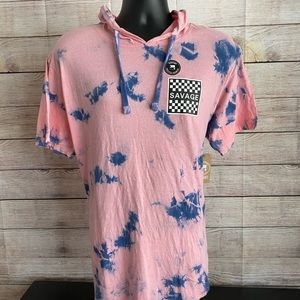NWT Dikotomy Tie Dye Savage Short Sleeve Hoodie